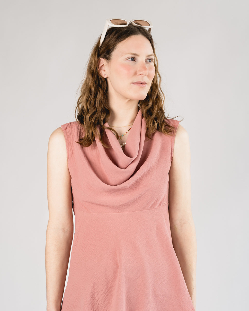 Adaptive Cowl Neck Top with Snaps