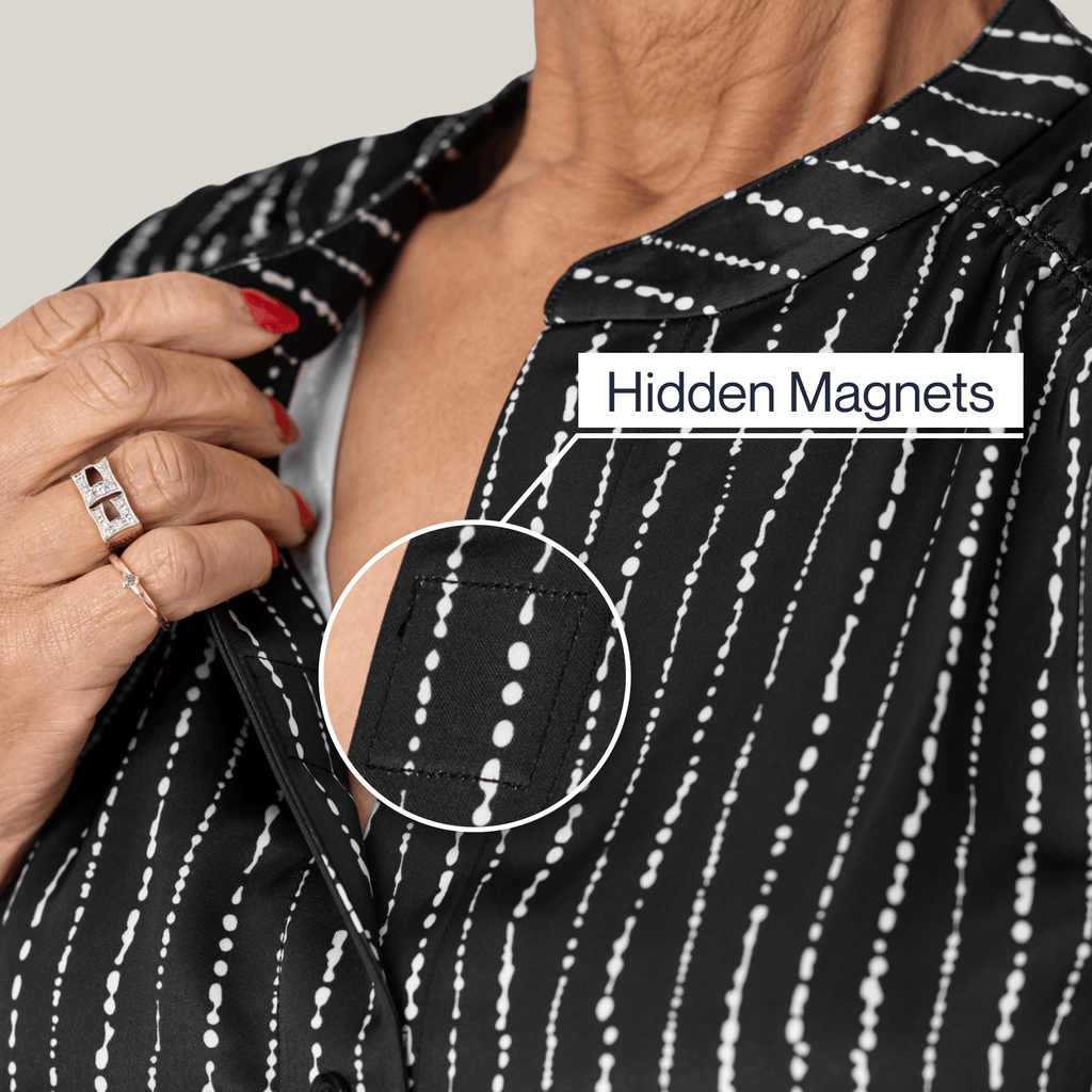 Everyday Magnetic Button Blouse for Women