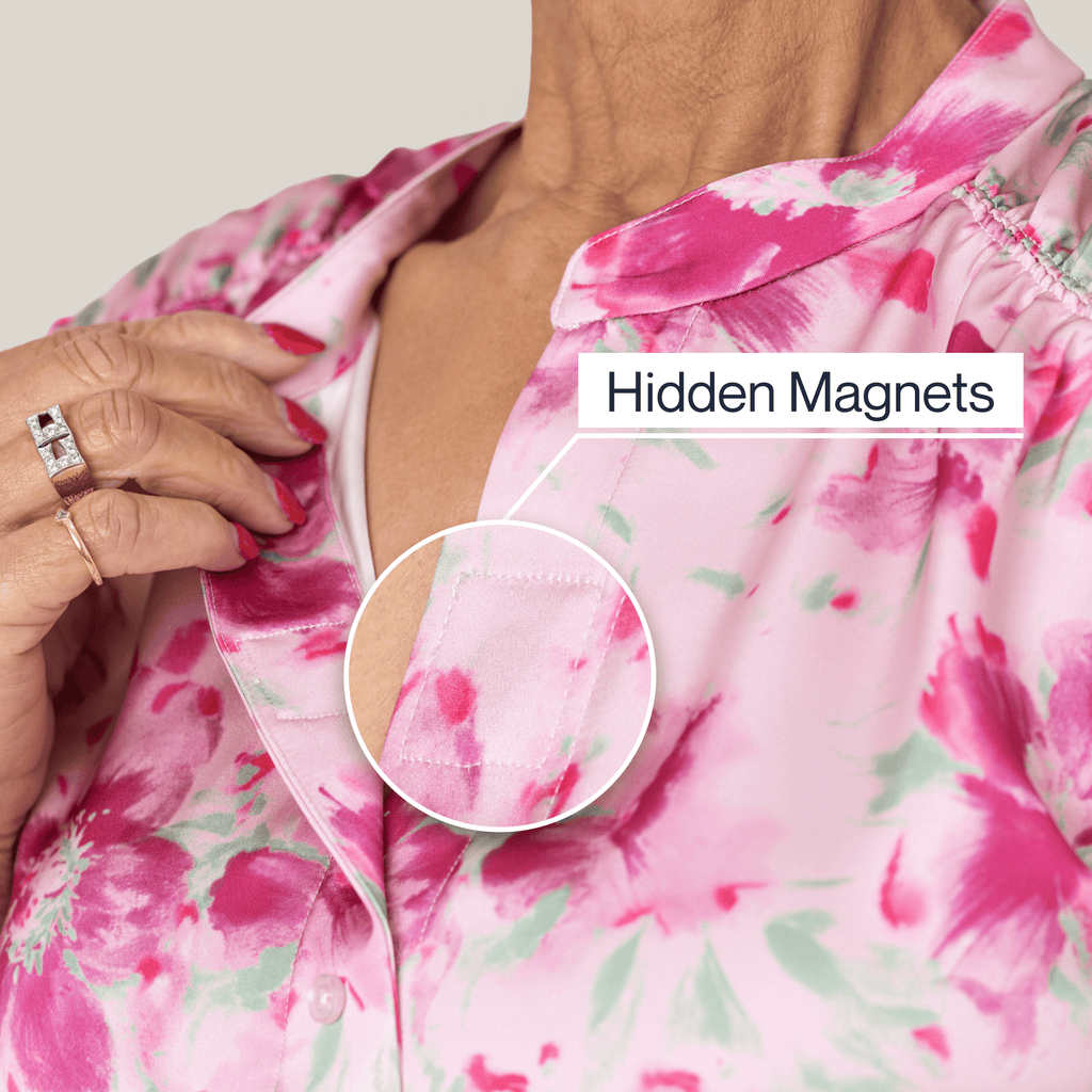 Everyday Magnetic Button Blouse for Women
