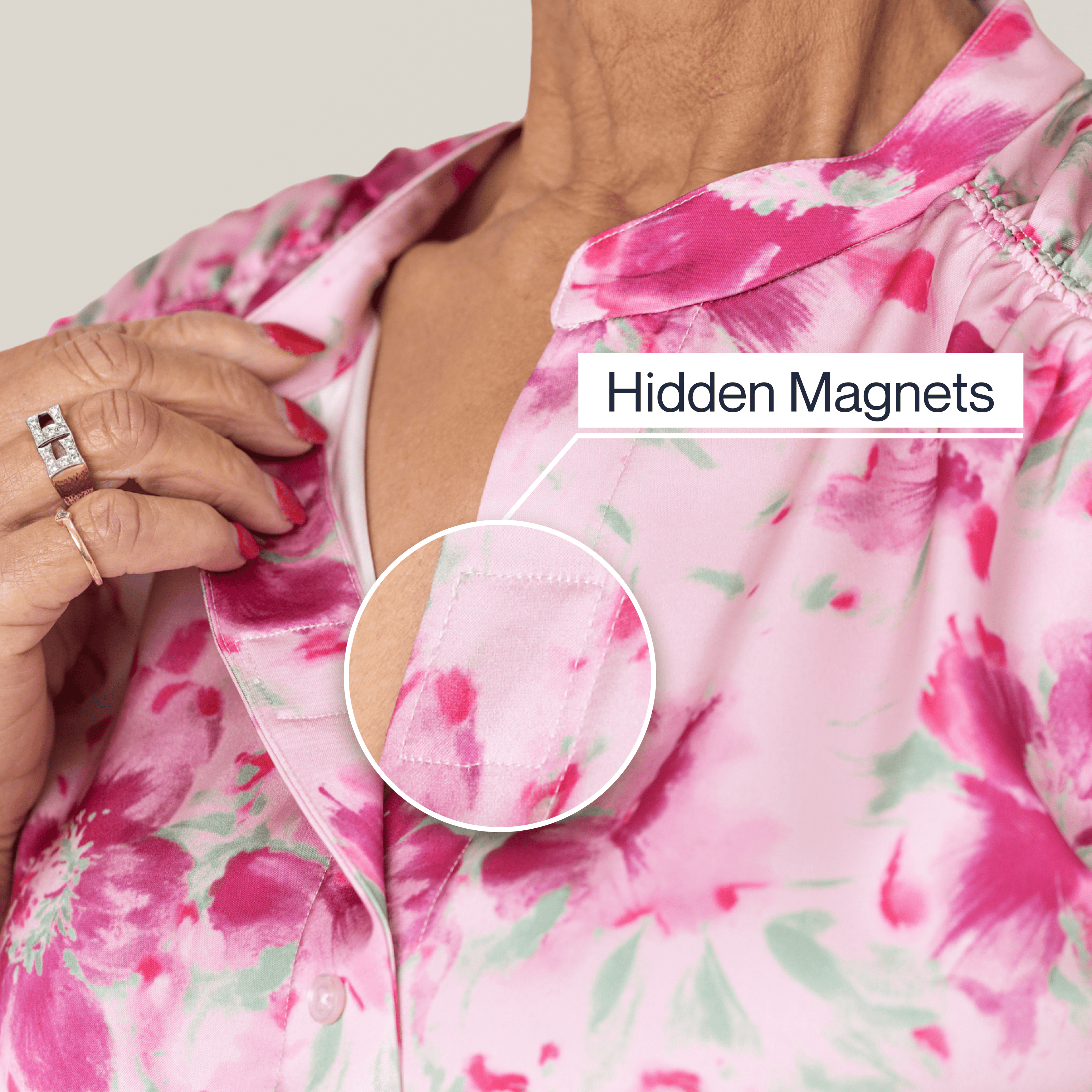 Everyday Magnetic Button Blouse for Women