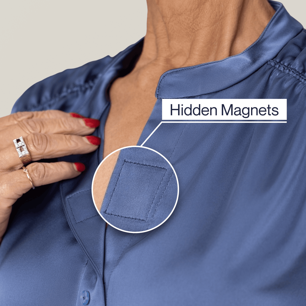 Everyday Magnetic Button Blouse for Women