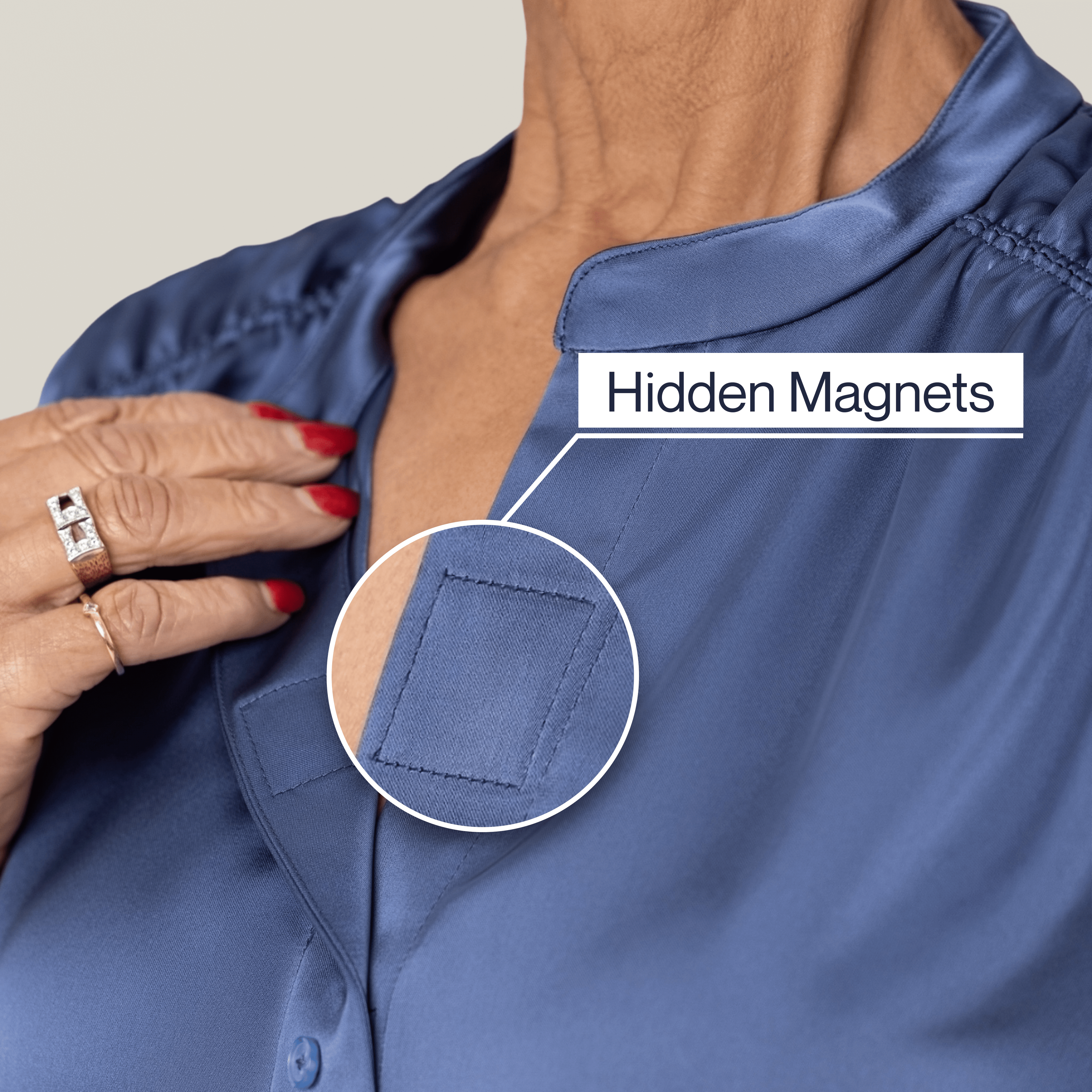 Everyday Magnetic Button Blouse for Women