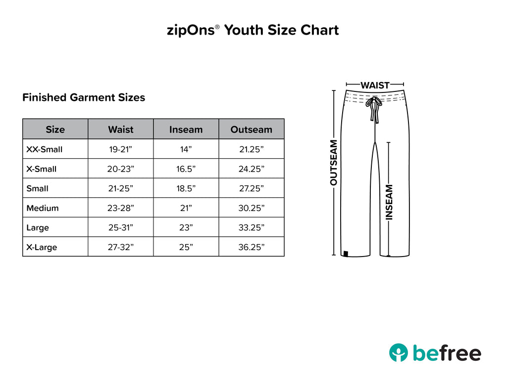 zipOns Youth Heavyweight Adaptive Pants